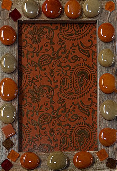 Επιτραπέζια χειροποίητη ξύλινη κορνίζα Brown spots