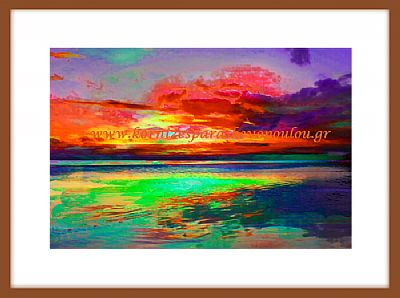 Ψηφιακή ζωγραφική Colors με πασπαρτού & κορνίζα