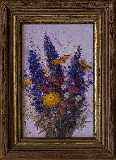 Ελαιοτυπία μινιατούρα Flower bouquet 2